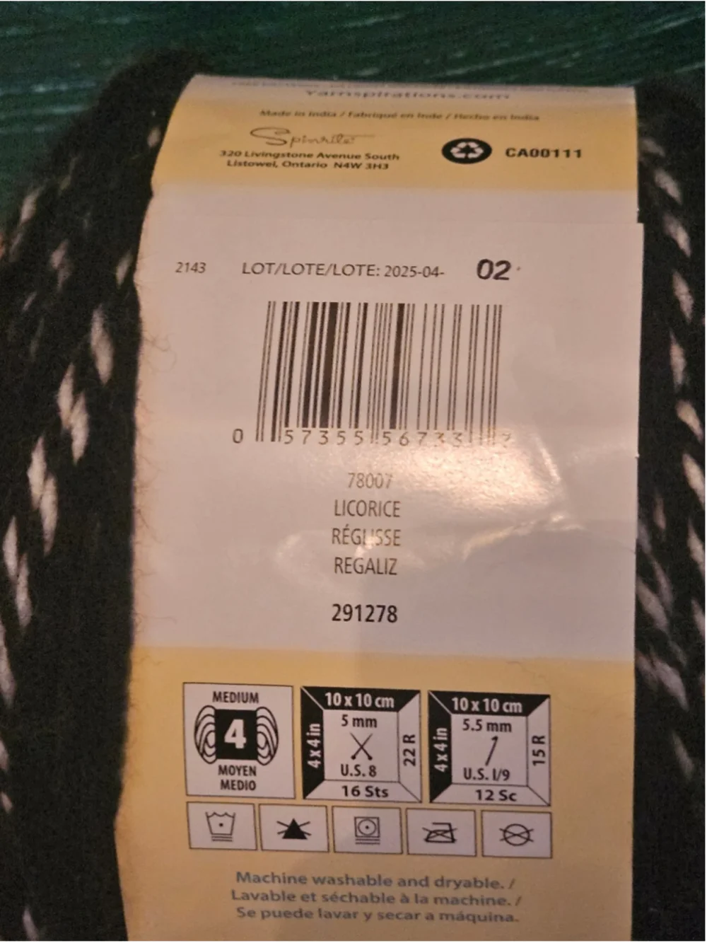Two Caron Smash Cakes Yarn- licorice